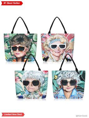 Canvas Tote Bags 4 Pack Large Shoulder Satchel Handbags